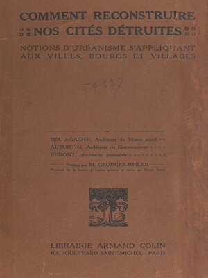 cover image of Comment reconstruire nos cités détruites